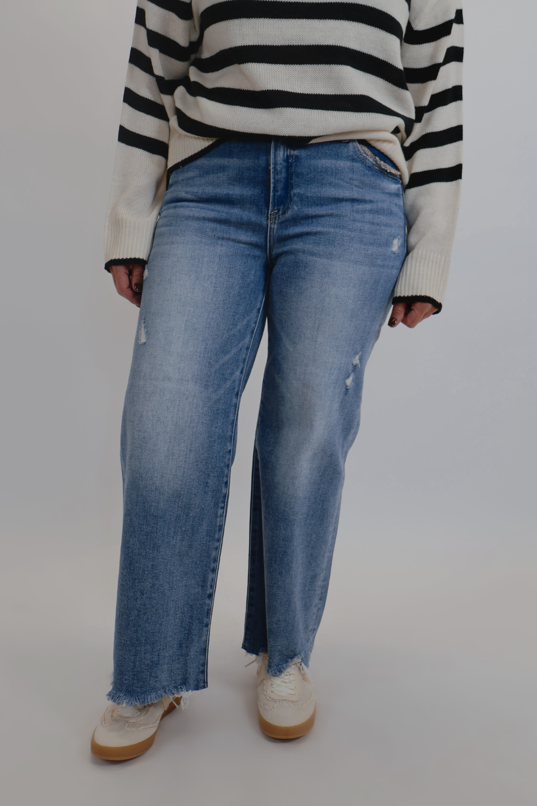 Jeans Kaia Crop a gamba larga
