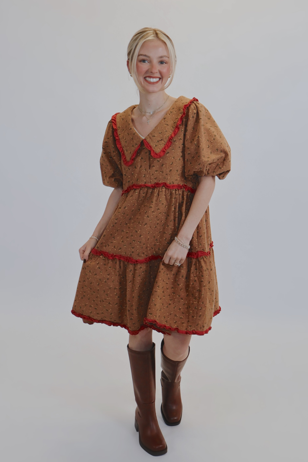 Mini abito in cotone Prairie Petal