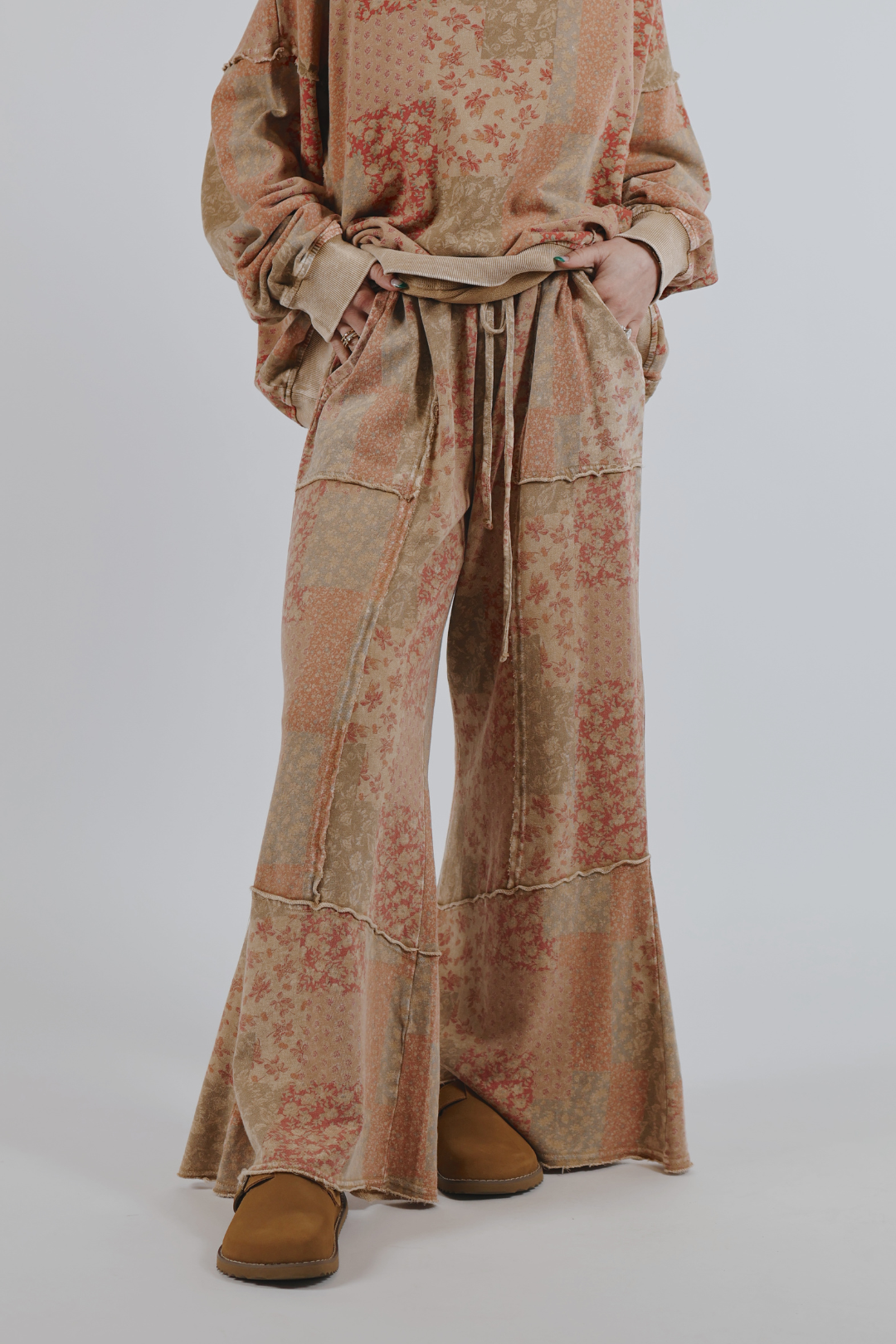 Pantaloni in spugna patchwork Soft Bloom